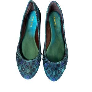 Nine West Blue and Green Flats